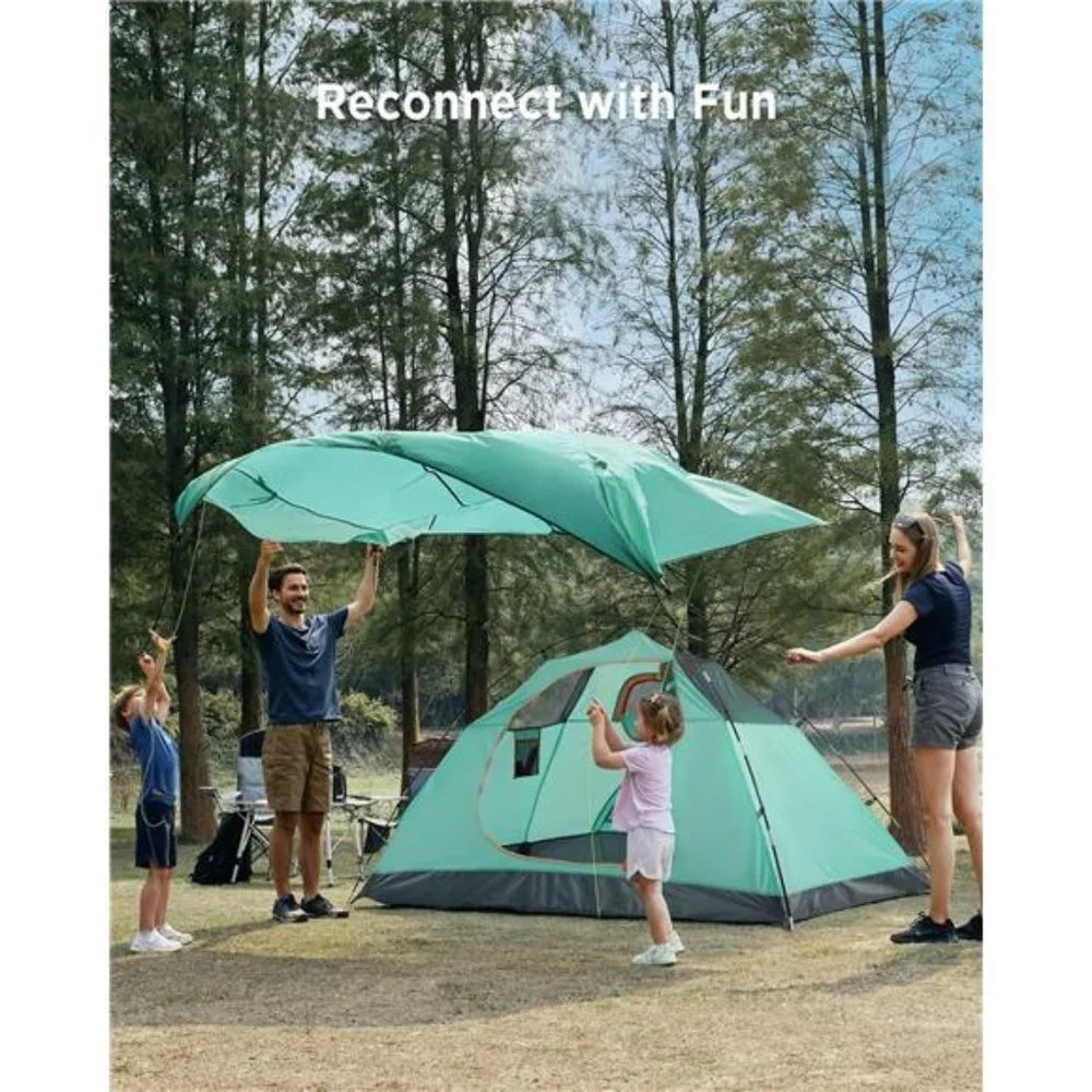 Camping Tent, Waterproof Family Tent Lightweight for Camping Outdoors 6 Person - Picture 2 of 6